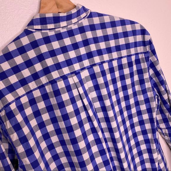 Lucky Brand Blue White Plaid Pull Over Tunic Small - Picture 9 of 12